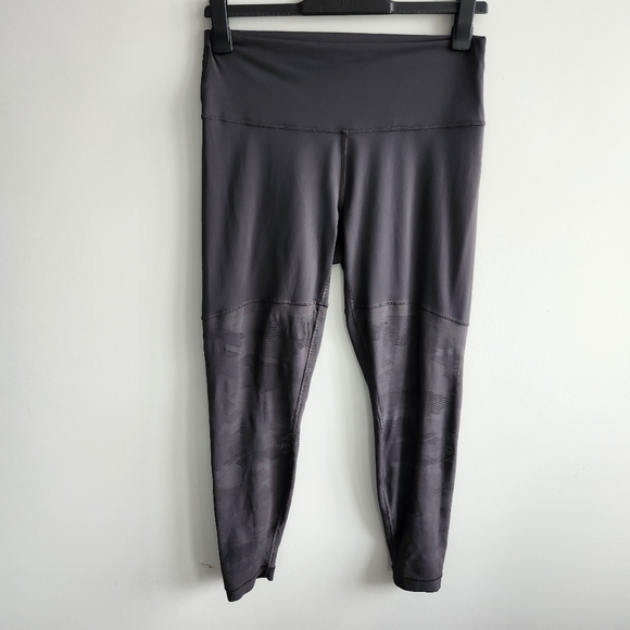 Lululemon Sheer Will High-Rise Tights Leggings 28" *Camo Graphite Grey Size 12 - Picture 4 of 13